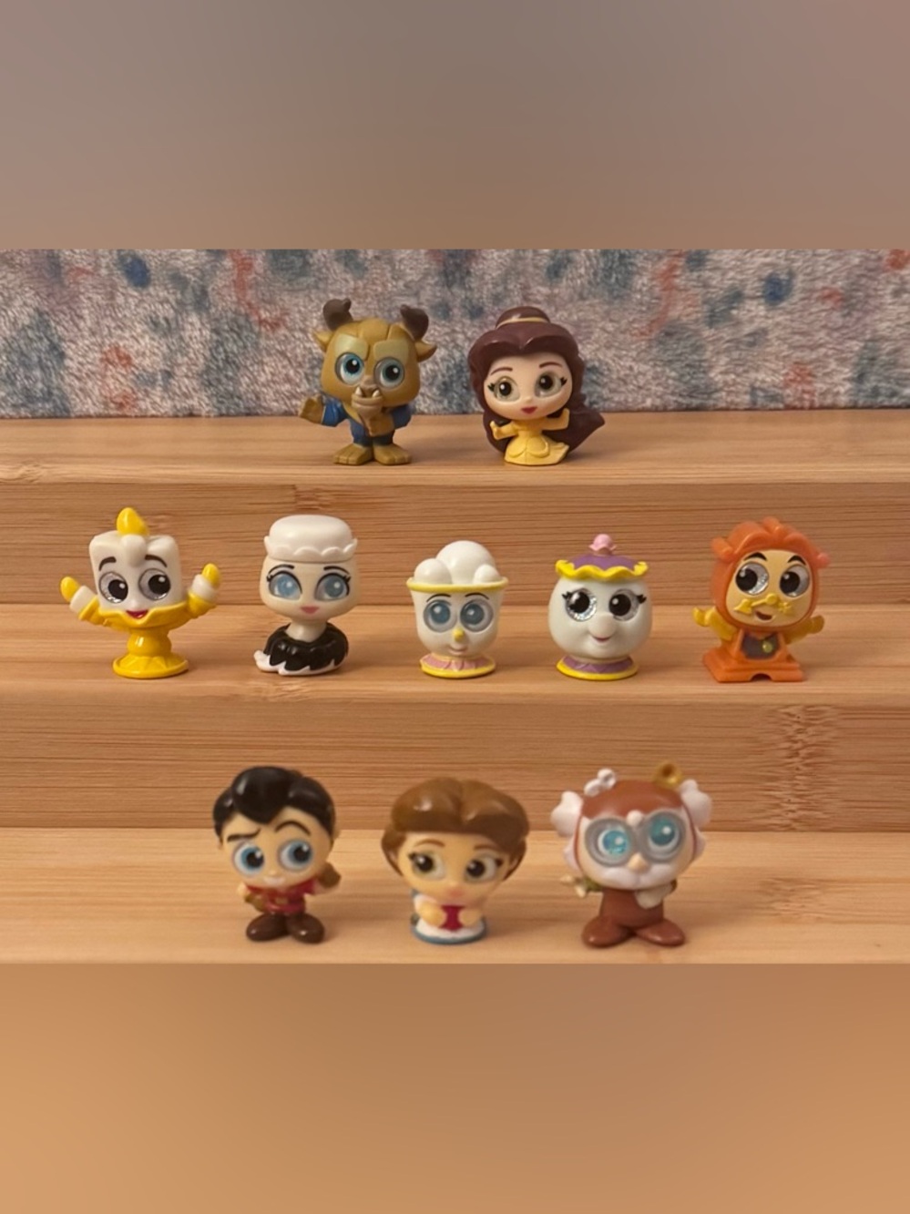 Disney Doorables BEAUTY & THE BEAST LOT OF 10 MRS POTTS RARE CHIP COGSWORTH